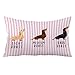 Yhtrg Dachshund Pillow Covers 12x20, Pink Stripes Dachshund Christmas Decor Gifts for Women Men, Doxie Gifts, Humorous Light Medium Dark Roast Lumbar Pillow Cover Decor for Home Bedroom Living Room