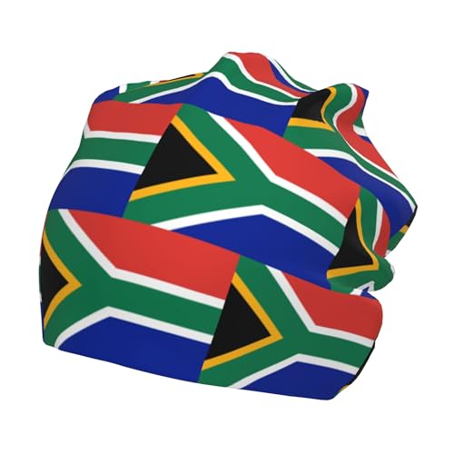 Flag of South Africa Children Hip Hop Knitted Hat Kids Elastic Leisure Knit Cap Warm Sleep Beanies Black