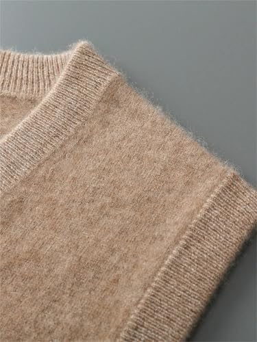 Mnjyihy Men V-Neck Wool Sweater Vest Fall Basic Merino Wool Knitted Soft Sleeveless Pullover Waistcoat Top2