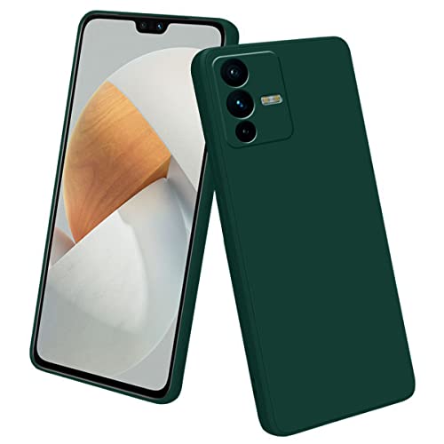 Image of LIRAMARK Silicone Soft Back Cover Case for V23 Pro (5G) / Vivo S12 Pro (5G) (Silicone Green)