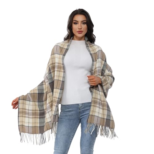 Plaid Scarf - Dressy & Casual Winter Scarf for Women Winter Accessories, Fall & Spring Fashion