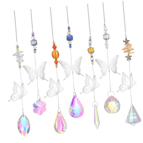 Attrape-soleil cristal x7 décoration suspendue jardin