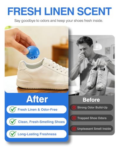 Shoe Deodorizer Balls, 10 Pack Odor Eliminator for Shoes, Sneakers, Boots, Gym Bags and Lockers - image 2