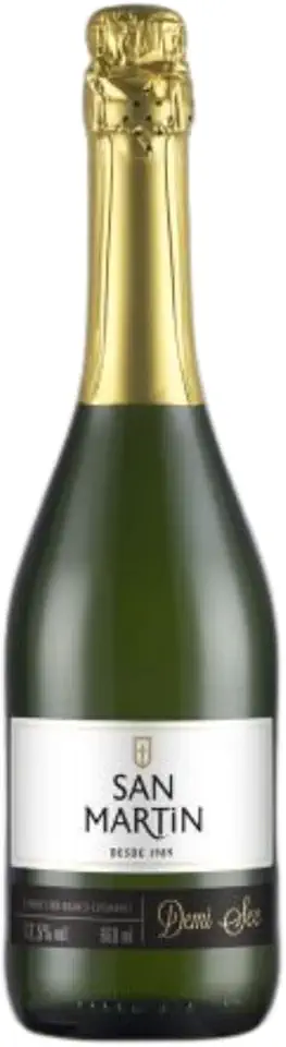 Espumante Demi Seco San Martin 660 ml–Leve e Refrescante – Uvas Brancas– Produção Charmat – Ideal para Aperitivos e Pratos Doces