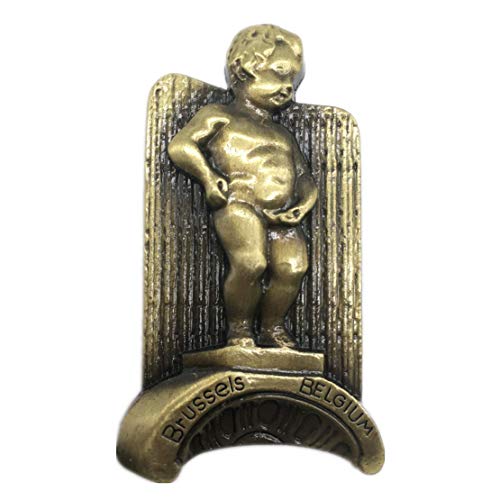 Manneken Pis Bruxelles Belgique Aimant pour Réfrigérateur 3D en Métal À La Main Artisanat Touristique Voyage Ville Souvenir Collection Lettre...