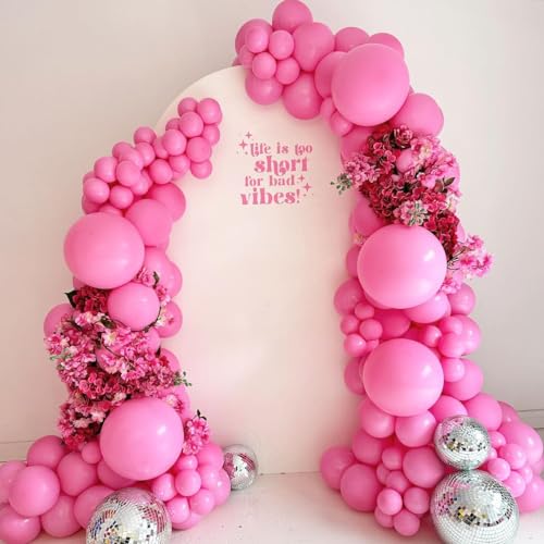 Image of KBZVNAF Pink Latex Party Balloons 50 Pack 12 inch | Light Pink Helium Matte Balloons for Birthday Wedding Baby Shower Gender Reveal Party Decorations