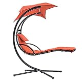 Hammock Lounge Chair,Outdoor Lounge Swing Chair, Hanging Lounge Chair Hammock Chair with w/Built-in...