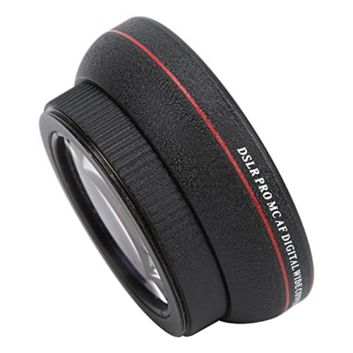 01 Obiettivo della Fotocamera grandangolare, Rivestimento antiriflesso dell'obiettivo aggiuntivo Ingrandimento 0,45X Nero per Filtro da 80 mm per Obiettivo da 67 mm