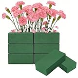 XPJBKC 8 Stück Steckschaum für Blumen, 14x8x4cm Blumensteckschaum Steckmasse für Frischblumen, Grüner Blumen Nasssteckschaum Steckschwamm für Blumen DIY Basteln Kunstblumen Hochzeit Floristik Feiern