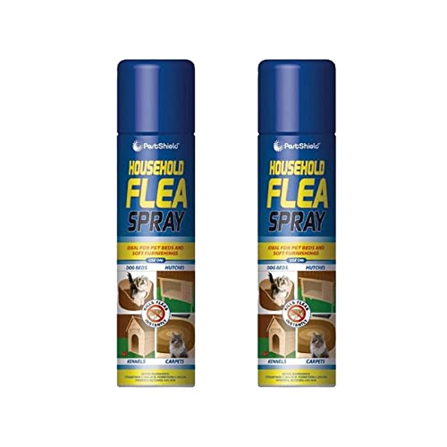 PNJB PestShield Pet Bed & Kennel Insecticide Spray, Flea, Tick, Mite & Bug Killer for Carpets, Upholstery, Hutch & Pet Bedding, Indoor Pest Control Spray for Home Use, 200ml, (2 Pcs)