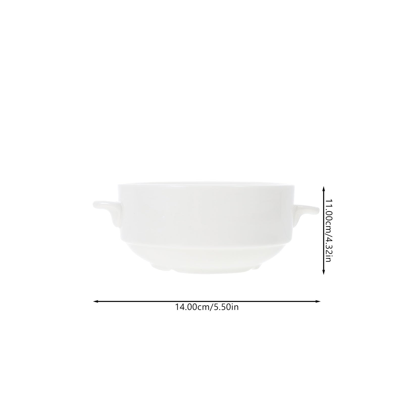 Tazones de Cerámica con Asas Dobles 2 Piezas Cuencos para Sopa y Cereales Utensilios de Cocina para Desayuno y Servir Resistentes y Fáciles de Limpiar Ideales para Uso