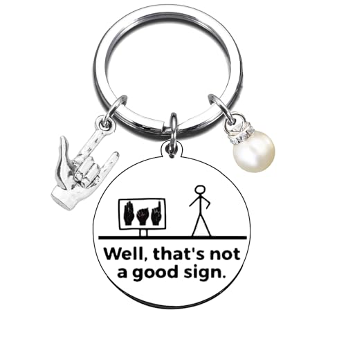 YCSPMO ASL Gifts Sign Language Keychain Best Interpreter Ever Gift Deaf Teacher Gift Deaf Awareness ASL Hand Gesture Translator Interpreter Teacher Appreciation Gifts