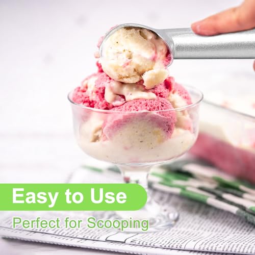 4PCS Ice Cream Scoops,Aluminum 7 INCH Handle Ice Cream Scooper,Non-Stick Anti-Freeze One-Piece Design Cookie Spoon for Hard ice Cream, Fruit Puree, and Potato mash - Image 6