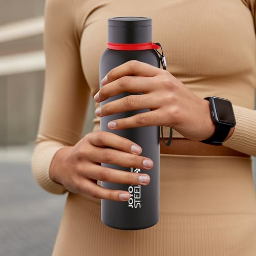 Image of Joyo Century Stainless Steel Bottle, 900 ml Water Bottles, Hot for 18 Hours & Cold for 24 Hours, Easy to Carry, Easy Grip, Rust Proof, Tea, Coffee, Office, Travel Bottle - Grey