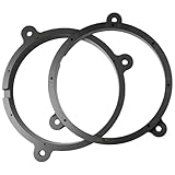Fiegromech 6.5 Rear Speaker Spacer Adapter Compatible with 08-19 Subaru Impreza Outback Legacy Forester WRX,6 1/2 Inch Solid Plastic Car Rear Door Speaker Ring Spacers Flat Mount Bracket