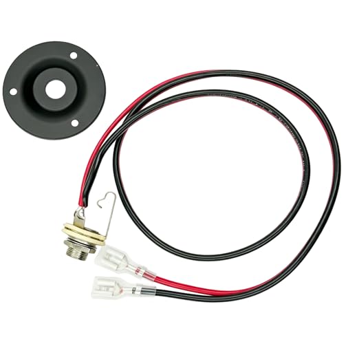 Single 1x12 Guitar Speaker Wiring Harness Kit, Pre-Wired 1/4" (6.35mm) Mono Jack with Ferrule, Fast-On Connectors, DIY Cabinet Speaker Cable Assembly