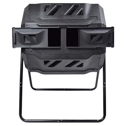 回転式 コンポスト 堆肥コンポスター ガーデン堆肥箱 160L 大容量 2層式 生ごみ処理 家庭用 落ち葉 雑草 家庭菜園用