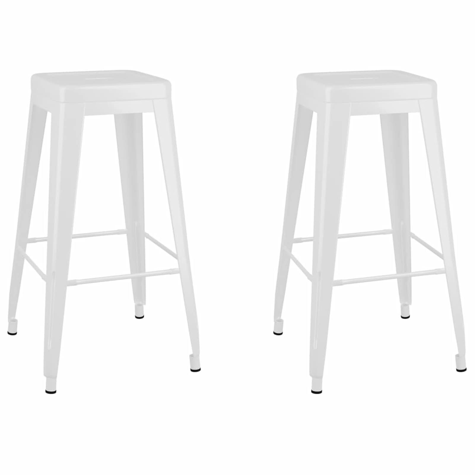 Homgoday Taburetes de bar apilables, 2 unidades, color blanco, de metal, silla de oficina, silla de oficina, silla de escritorio para salón o dormitorio