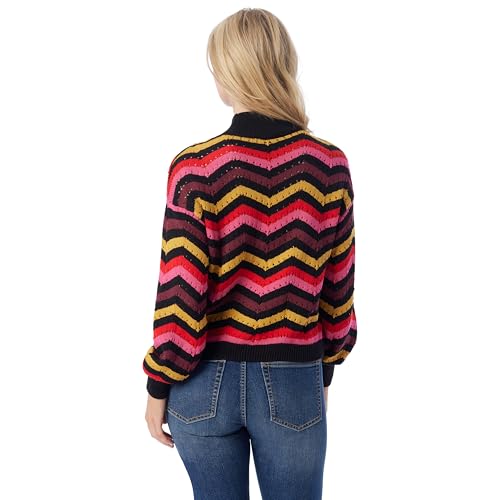 Jessica Simpson Women's Farai Crew Nexk Boxy Fit Textured Sweater Pullover Standard3