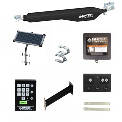 Ghost Controls Decorative Single Solar Automatic Gate Opener Push-to-Open Access Bundle image 5