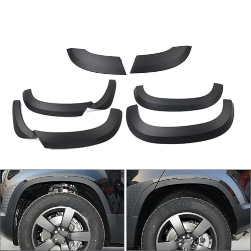 Guardabarros de coche negro mate y molduras de paso de rueda para Defender 110 3