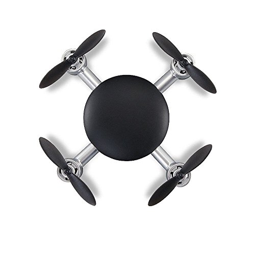 Aéronef à télécommande quadrirotor noir de moins de 30 cm avec caméra HD et transmission vidéo