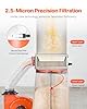 VEVOR Dust Collector, 1200 CFM 2.5 Micron Vortex Cone Dust Collectors, 2.0HP Sawdust Collection System with 35-Gallon Dusts Collector Bag & 42-Gallon Filter Bag, 3400 RPM High Speed, for Wood Chips