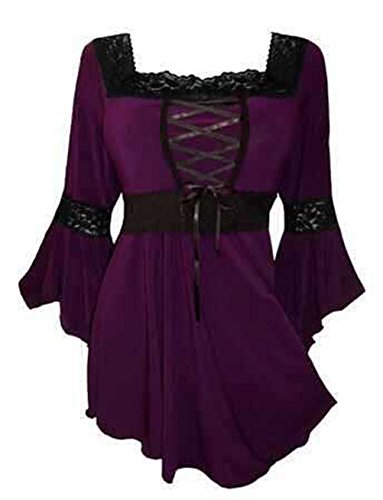 Veste en coton YALI violette grandes tailles L à XXXXXL avec manches en corne stylées