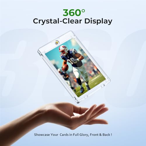 Image of SkyHill 102ct Magnetic Card Holder, 35pt Slim One Touch Hard Card Case | U-V Protection & Waterproof Mag Cases for Trading Cards. Display Case for Sports, Baseball, Football, Game Cards, 102 Sleeves