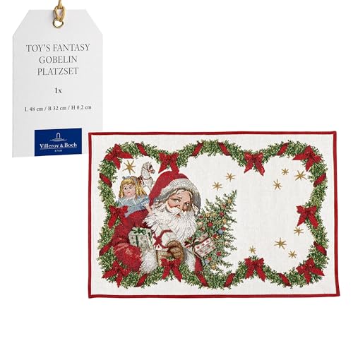 Villeroy & Boch – Toy's Fantasy Tovaglietta gobelin, motivo Babbo Natale, multicolore, 32 x 48 cm, cotone, lavabile in lavatrice