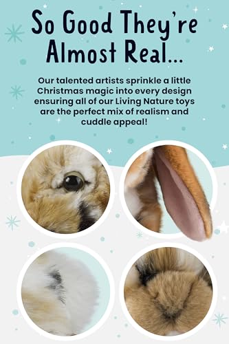 Living Nature Britsh Wildlife Realistic Dutch Lop Ear Rabbit Soft Toy - Brown, ca. 30 cm