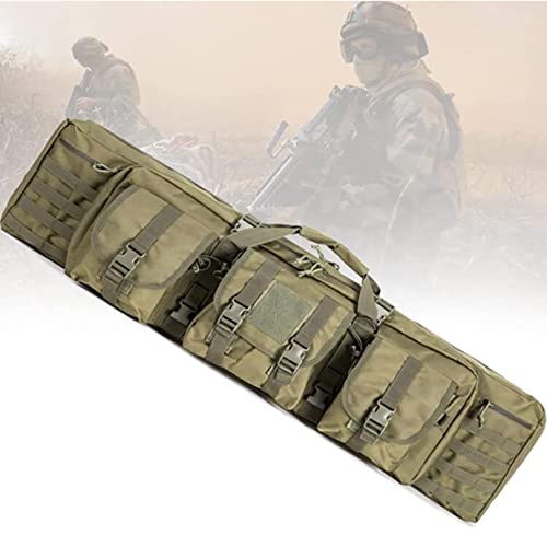 Yinghesheng Gewehrtasche 2 langwaffen, Waffentasche Taktische Waffentasche Airsoft Wanderrucksack Jagdausrüstung Langwaffentasche Futteral Outdoor Tactical Gewehr,Army Green,108cm Cover