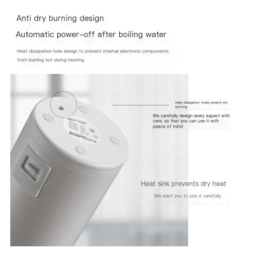 Tetera eléctrica portátil compacta 0.4L blanca miniatura 6