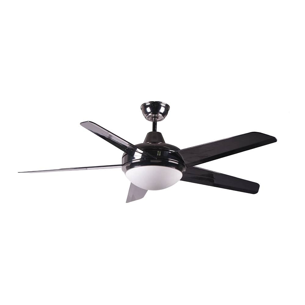 Elitco52 Inches Ceiling Fan With Light, Stylish 5 ABS Gunmetal Plastic Blades Ceiling Fan, Air Cooling Ceiling Fan with Remote Control + 25cm Down Rod
