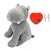Augot Juguete De Peluche para Perros Heart Beat Puppy Behavioral Aid Toy, Cachorros Recién Nacidos Ansiedad De Separación De Ayuda para Dormir, Forma de hipopótamo