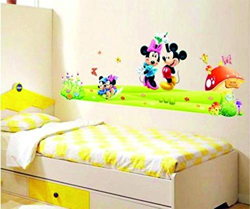 Akki World™ Micky & Mouse Will Enjoing Beautifull Wall Sticker for Couple Bedroom Decorative Sticker Size 56 CM X 61 CM (B08YLY155G) Amazon Price History, Amazon Price Tracker