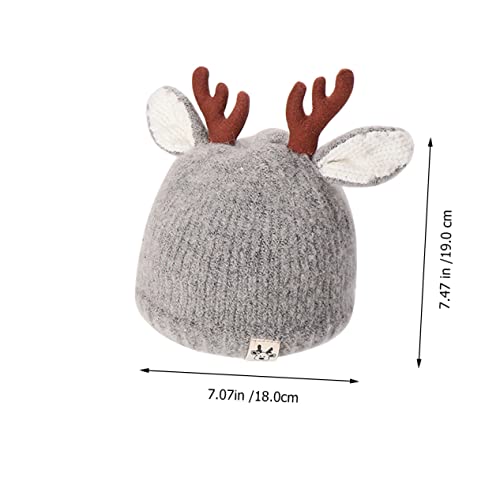 GALPADA 2pcs Winter Warm Knitted Cartoon Fawn Hat for Cozy Woolen Caps for Cold Weather for Boys Red2