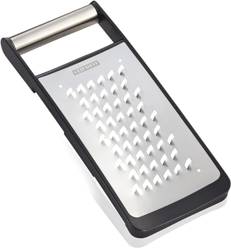 Leifheit Microcut Gemüsereibe grob, Microcut steht für extra scharfe und langlebige Klingen, aus rostfreiem Edelstahl, spülmaschinengeeignet, Küchenraspel, Gemüseschneider, raspeln und hobeln, Reibe