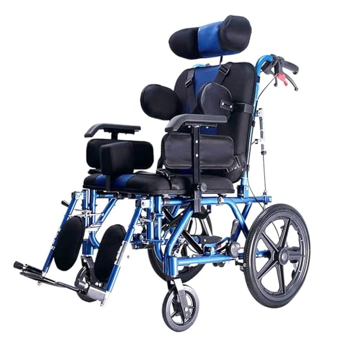 車いす 交通用車椅子モバイル折りたたみ式フルリクライニング子供用車椅子アルミ合金手動車椅子ダイニングテーブル付き 車椅子