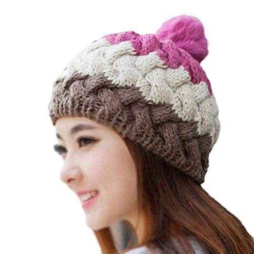 Lanceyy Bonnets De Mode Mixte Couleur Béret Femmes Chapeau Tricoté Simple Dames d'hiver Chaud Et Respirant Il Doré Hiver Automne 1 Caps Style (Color : Style E, Size : One Size) Cover