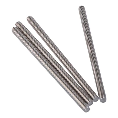 HOBBYIN 4Pcs M8 x 150mm Fully Threaded Rod 304 Stainless Steel Right Hand Threads