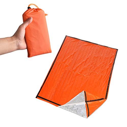 LIOOBO Anti-Cold Sleeping Bag Survival Tent Emergency Sleeping Bag Survival Travel Bag Survival Tarp Sleep Sack Camping Bag Earth Tones Film