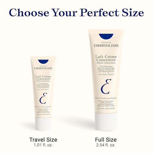 Embryolisse - Lait-Crème Concentré, Multifunction Daily Moisturizer, Primer, and Makeup Remover, Suitable for All Skin Types. French Face Cream With Shea Butter & Aloe Vera
