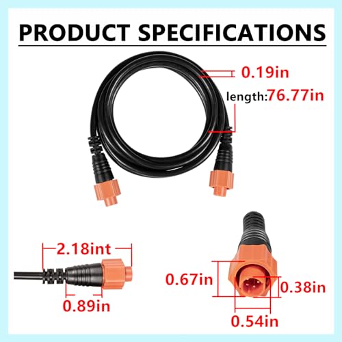 Cable Ethernet cruzado 6 ft para Lowrance Bonbo 3005.6855 miniatura 6