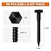 5/16 x 5-1/2 Black Lag Bolts, 20 PCs Dacromet-Coated 304 Stainless Steel Heavy Duty Wood Lag Screws for Deck Joist Framing, Hex Head