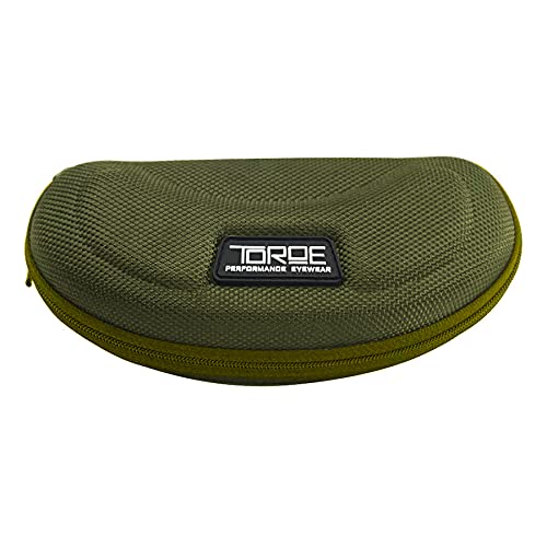 TOROE Eyewear Lightweight Semi Hard Sunglasses Case with Rubber, Coil Zipper - Black, Blue, Green3