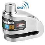 Oasser candado Moto con Alarma antirrobo para Moto con función ON/Off Alarma para Moto de Acero Inoxidable Impermeable Tres Llaves 120db Larga duración Adecuado para Bicicleta Motocicleta Gris DB1