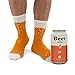 Luckies of London Soup Socks - Calzini da uomo colorati e divertenti con fantasia "birra" in morbido misto cotone - Calzini particolari in lattina di birra - Pale Ale, 41-45 EU (7-11 UK)