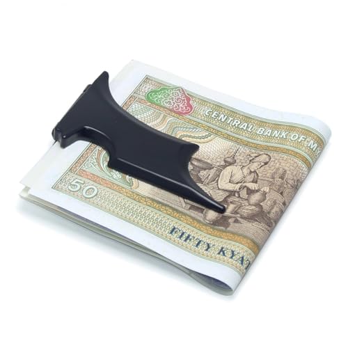 Money Clip Credit Card Holder, Minimalist Slim Wallet for Men,Foldable,Black3