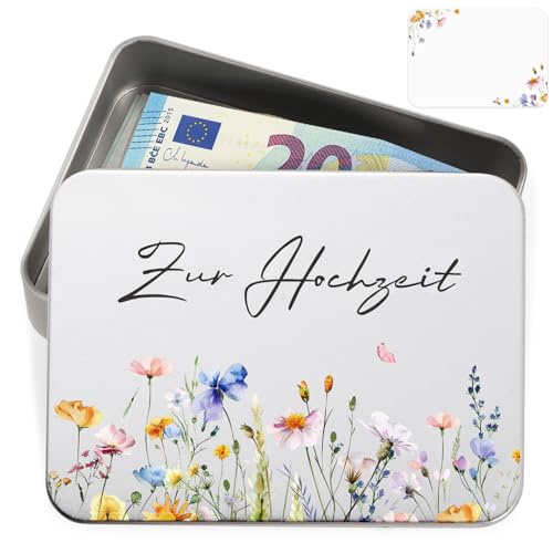MEJOSER Geldgeschenk Hochzeit Geschenkbox Hochzeitsgeschenk Geld Geldgeschenk Verpackung Geldbox zum Befüllen Schachtel Box Klein für Brautpaar Braut Gastgeschenk